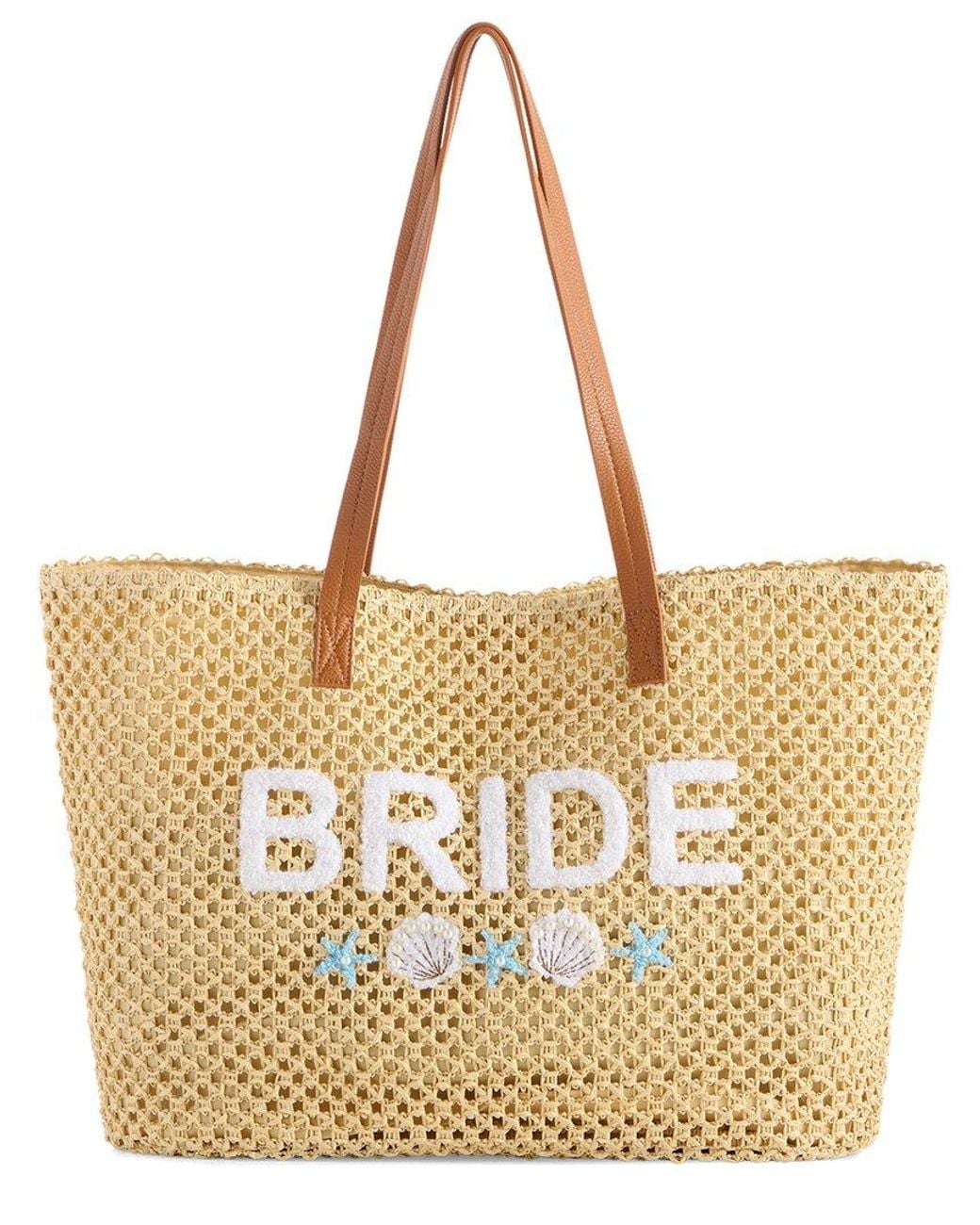 Shiraleah Metallic Bride Shell Tote
