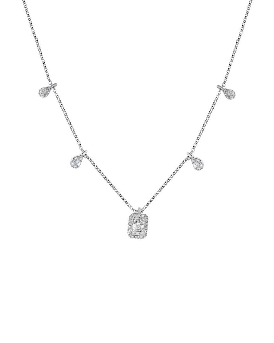 Diana M Metallic Fine Jewelry 14K 0.43 Ct. Tw. Diamond Necklace