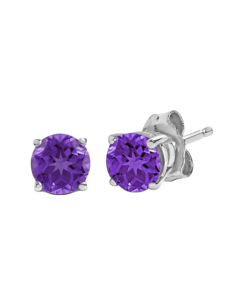 Haus of Brilliance Purple Colorful Gemstones 14K 1.10 Ct. Tw. Amethyst Stud Earrings
