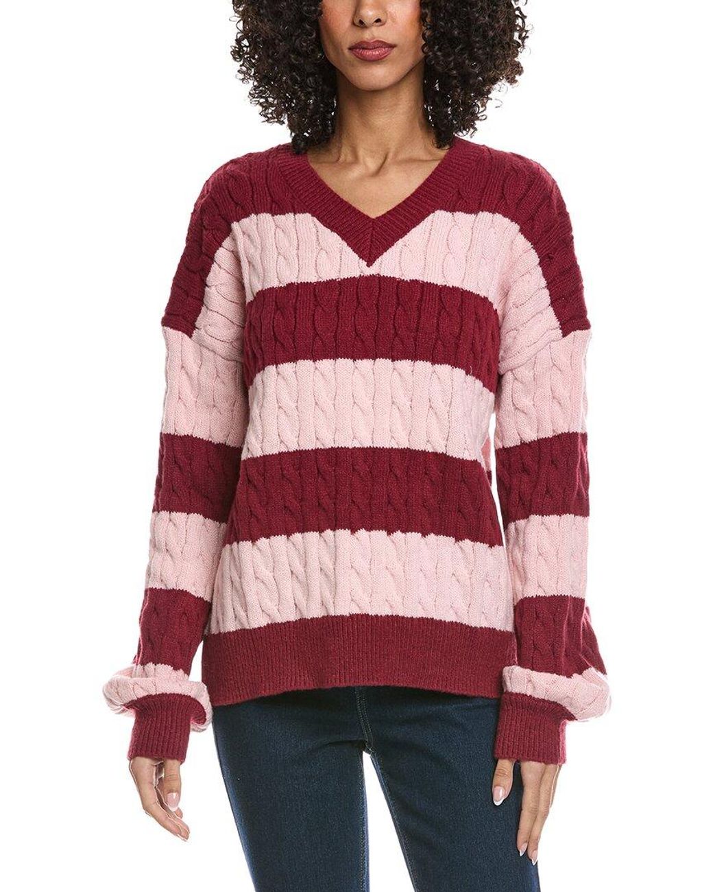 Madison Miles Red Knit Sweater