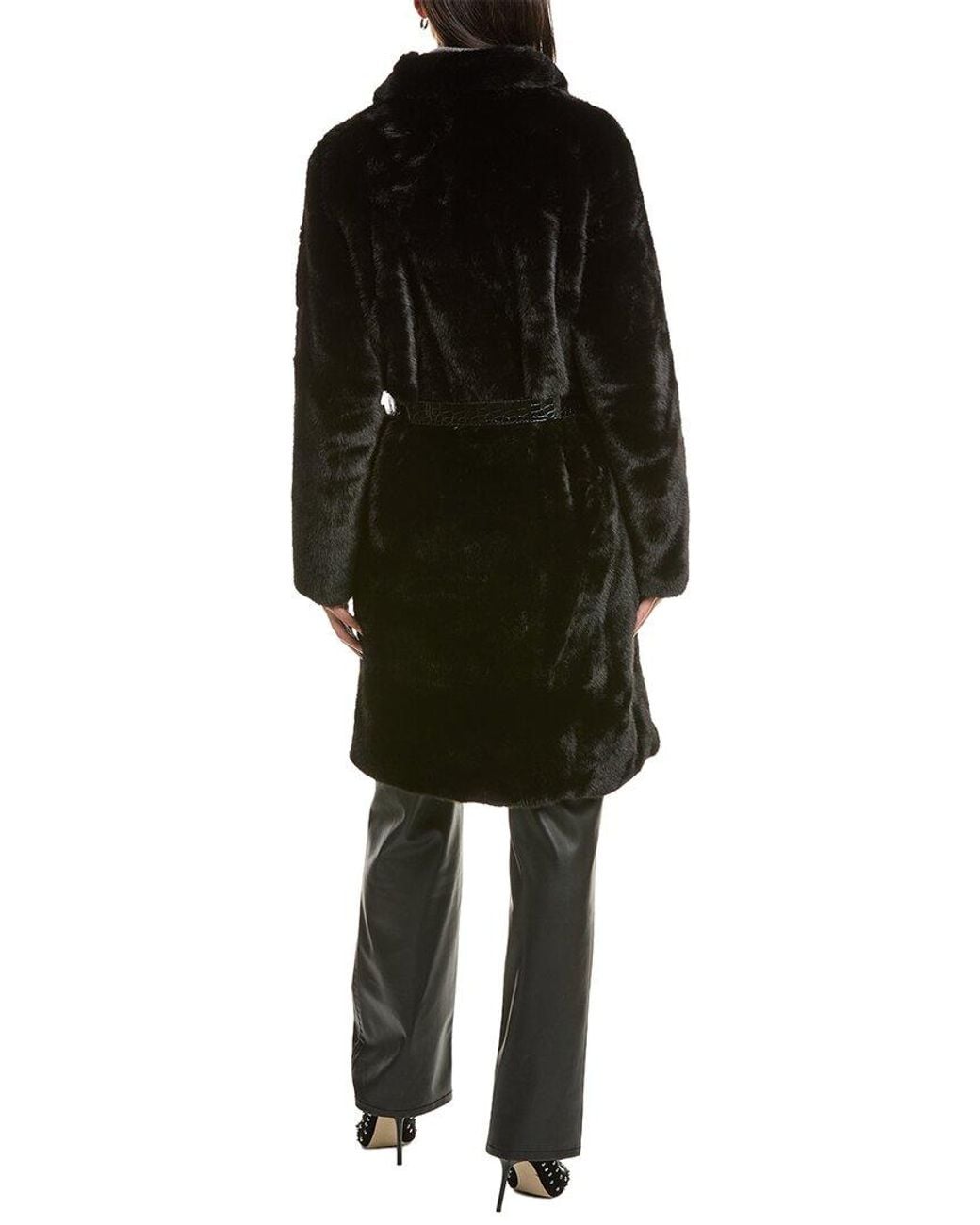La Fiorentina Black Belted Coat