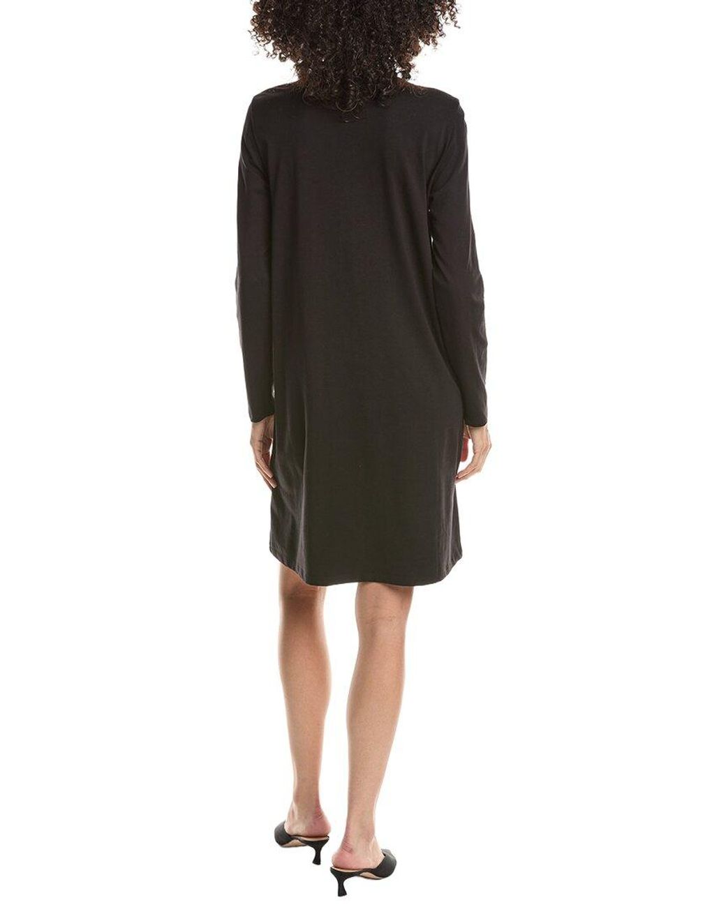 Eileen Fisher Black Mock Neck Dress