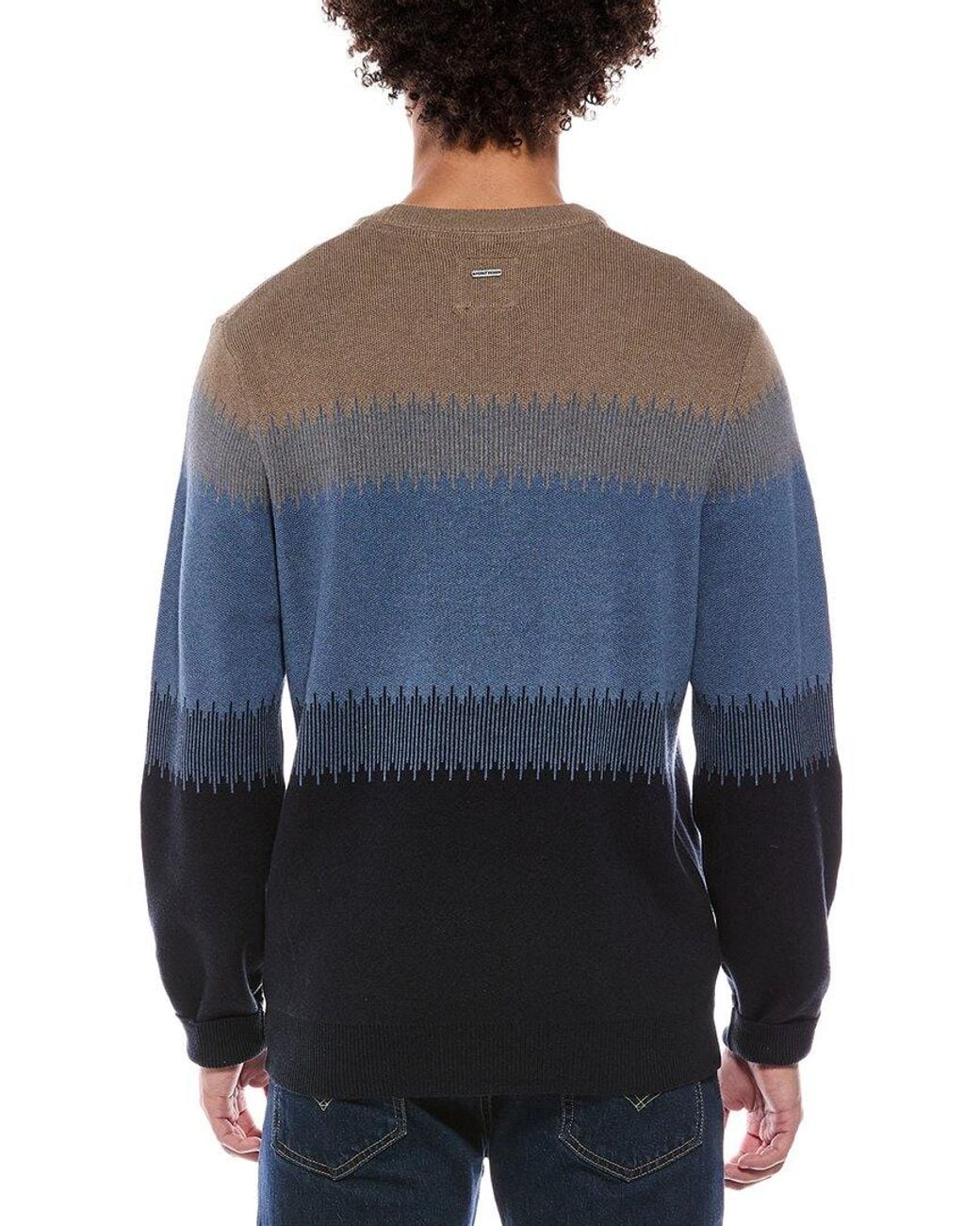 Point Zero Blue Semi Fit Crewneck Sweater for men