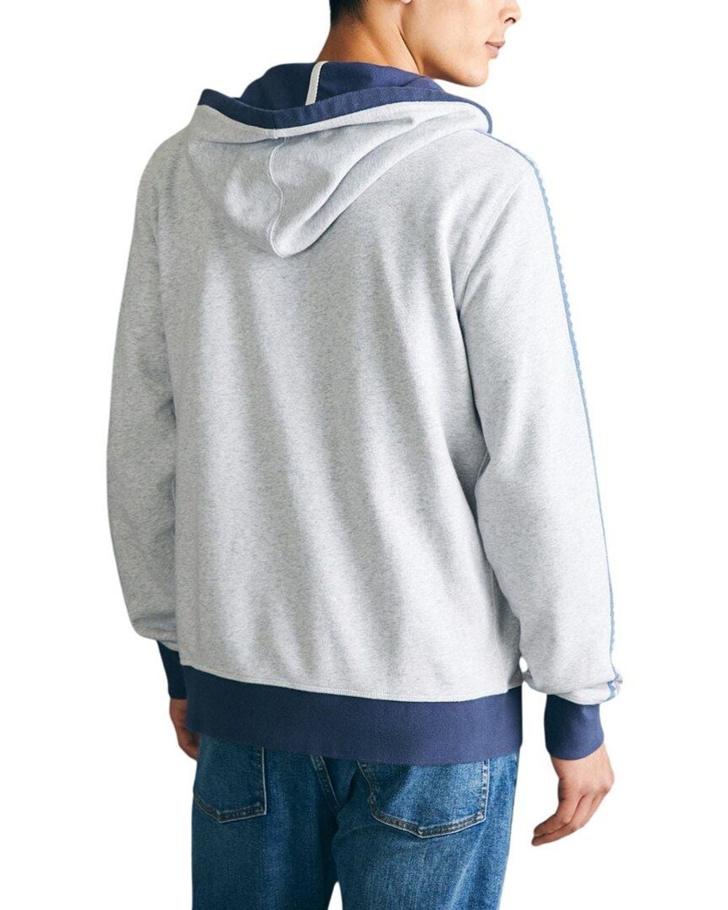 Faherty Brand Gray Spy Surf Hoodie for men