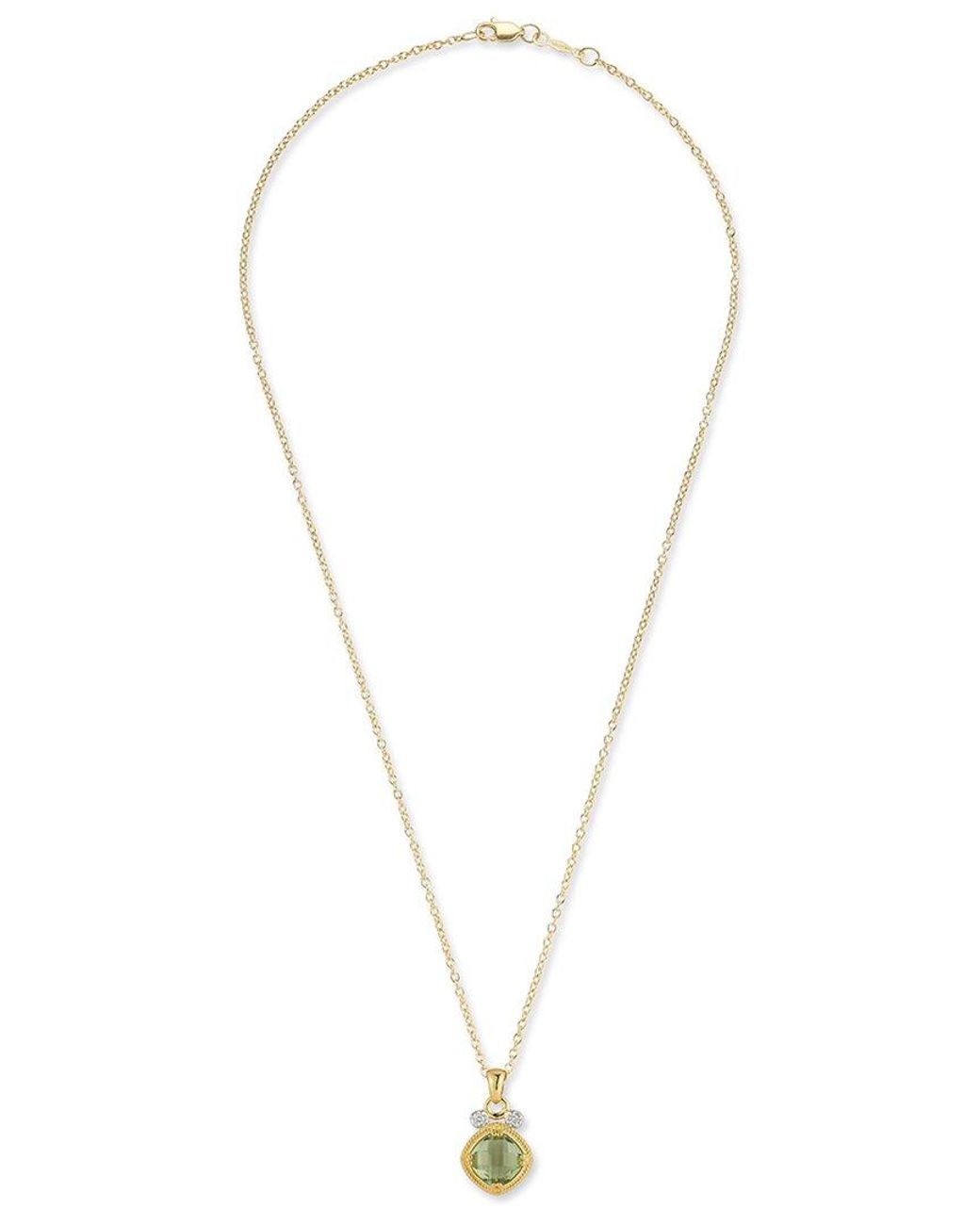 Reiss Metallic 14K 1.82 Ct. Tw. Diamond & Amethyst Necklace
