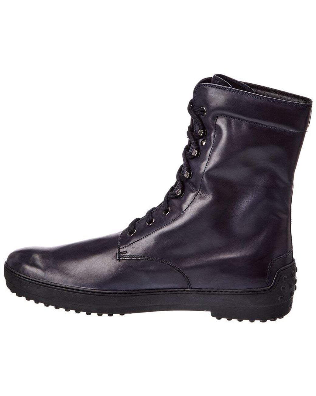 Tod's Purple Leather Boot for men