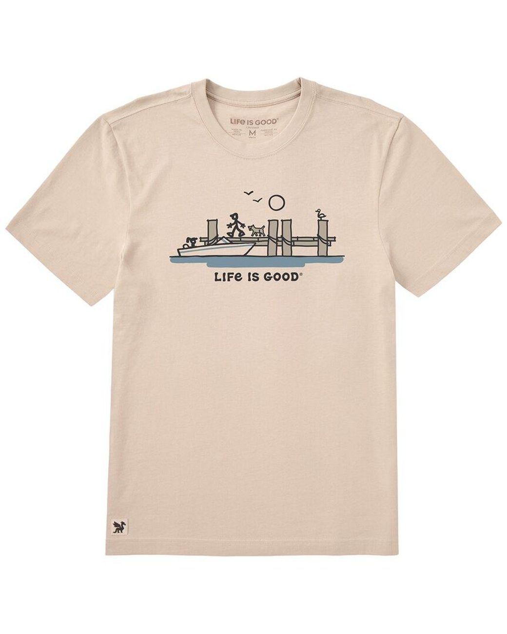 Life Is Good. Natural Crusher T-Shirt for men