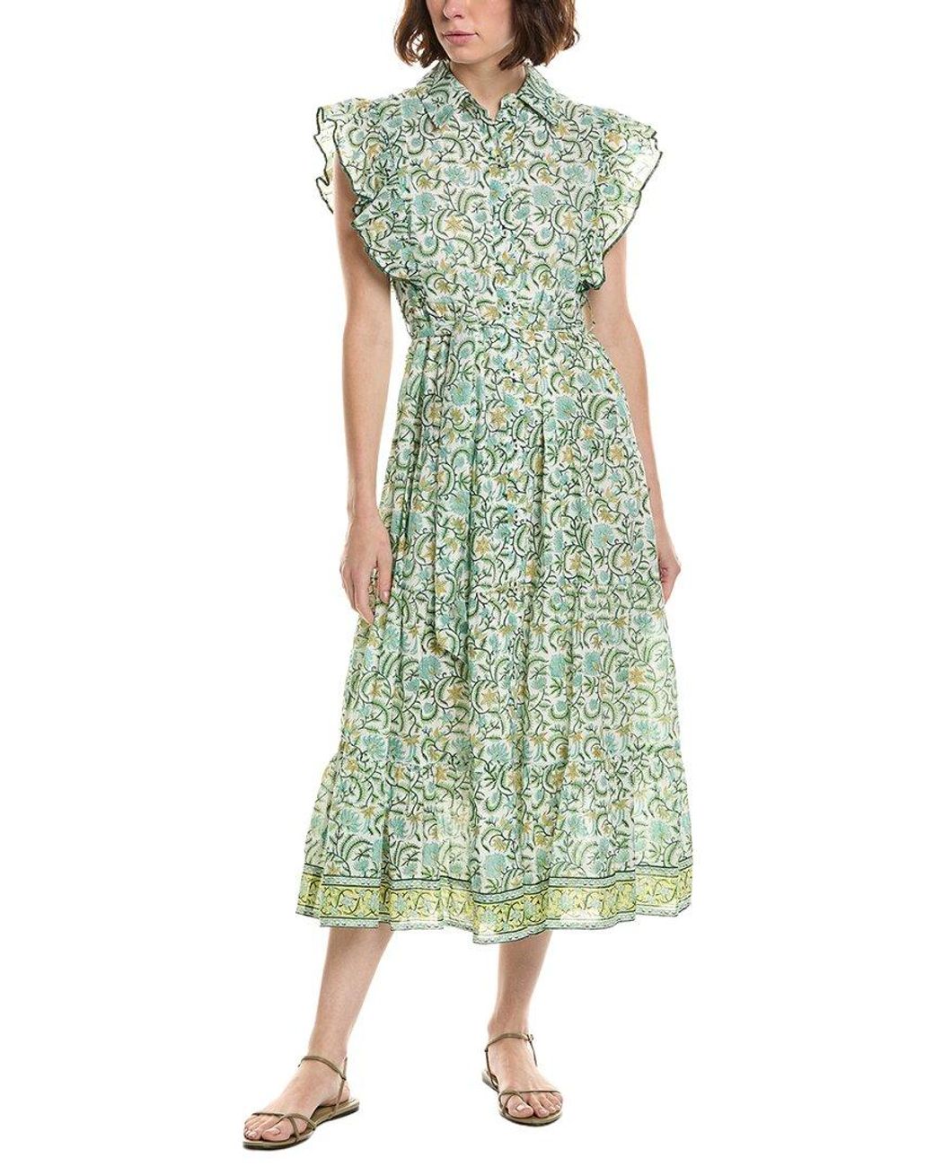Ro's Garden Green Ernestine Maxi Dress