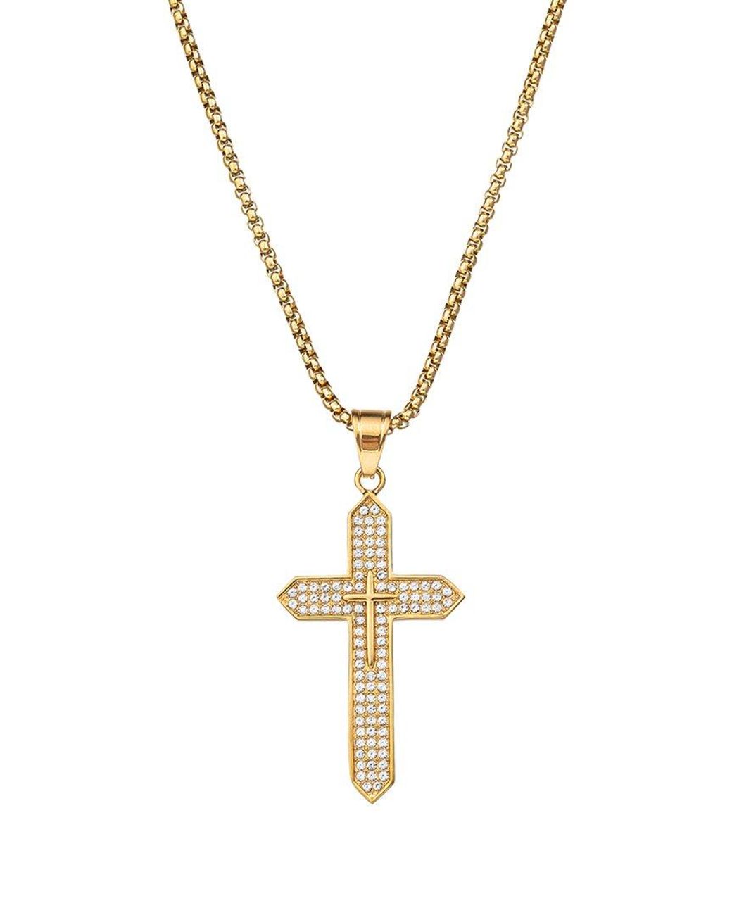 Eye Candy LA Metallic The Bold Collection Titanium Cz Jude Necklace