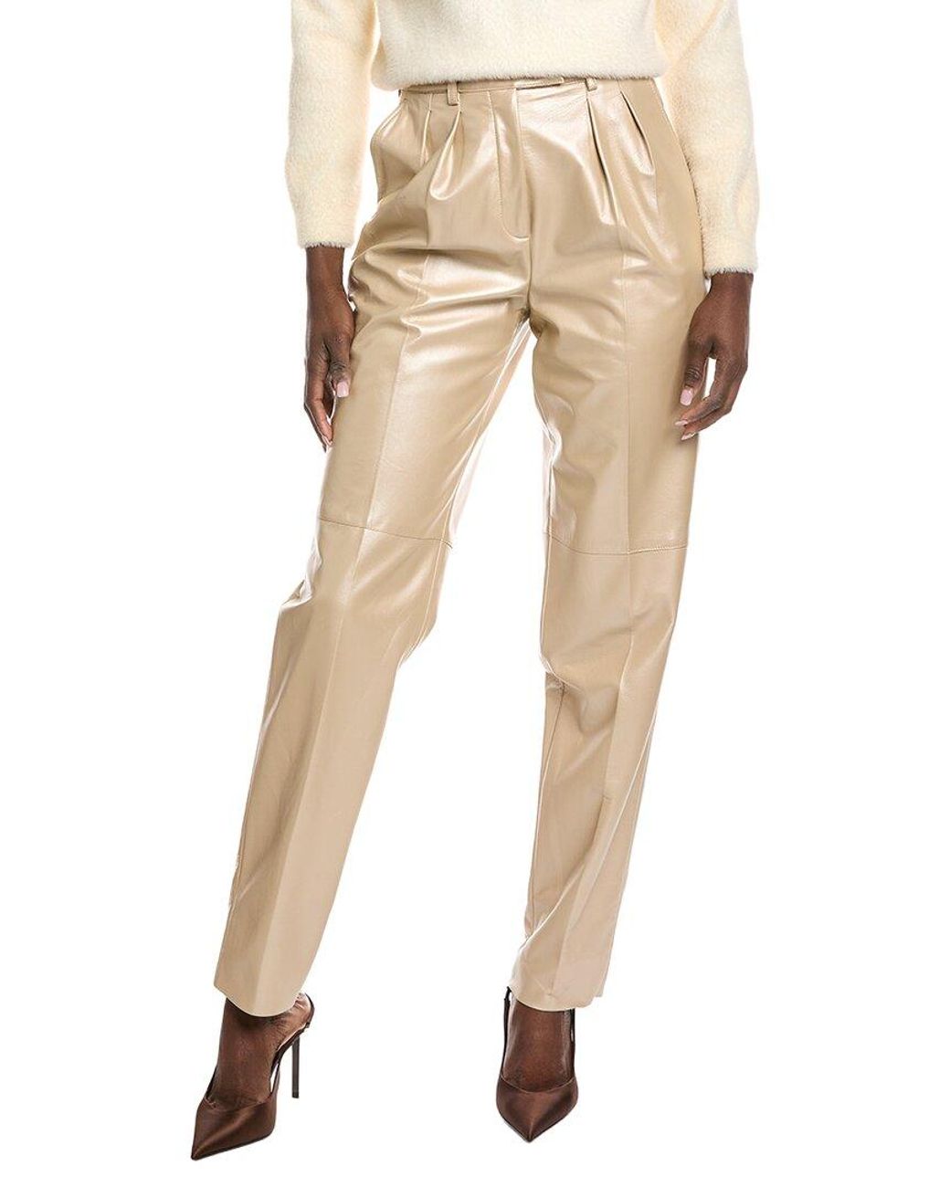 Akris Natural Fidelia Leather Pant