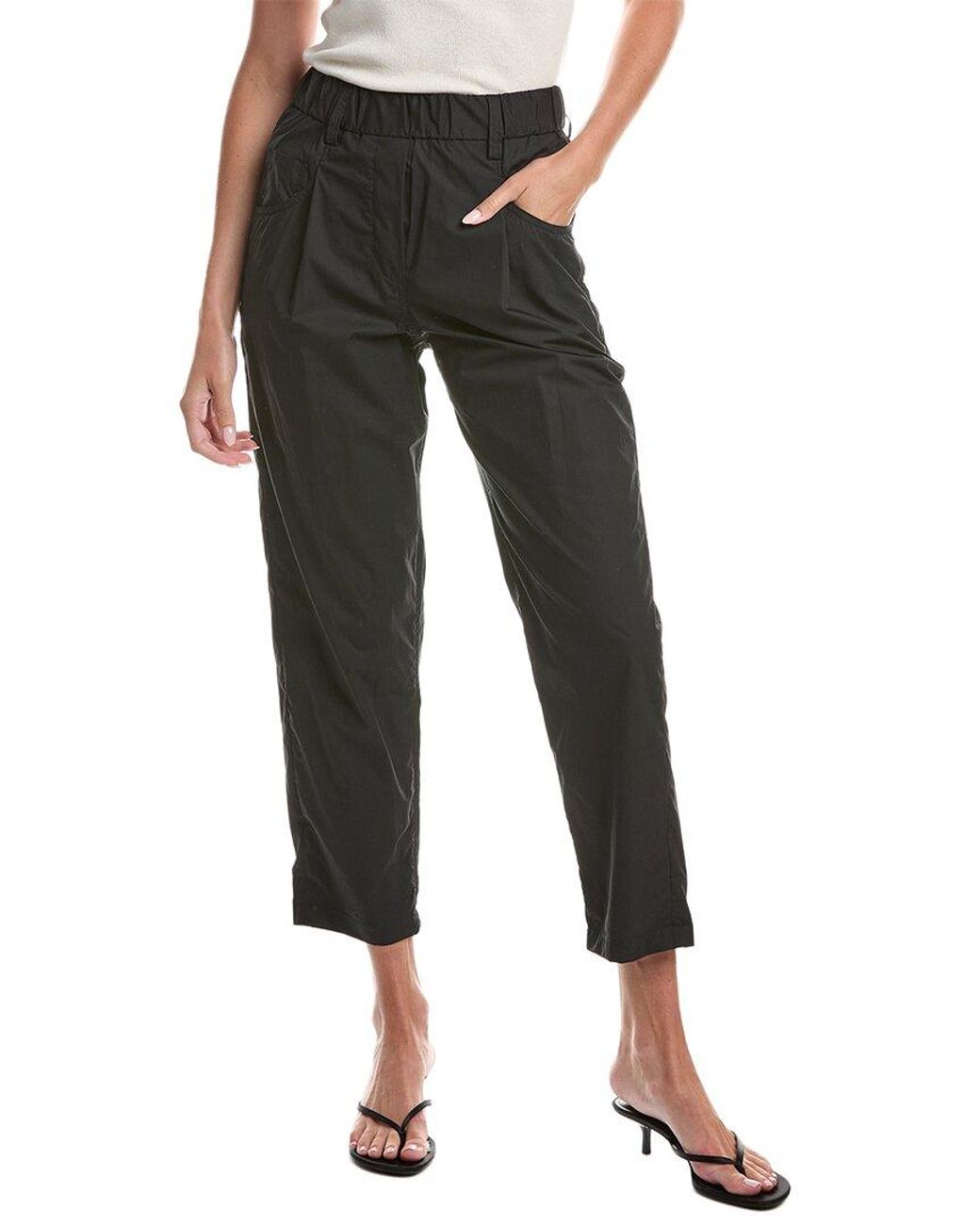 Brunello Cucinelli Black Solid Pant
