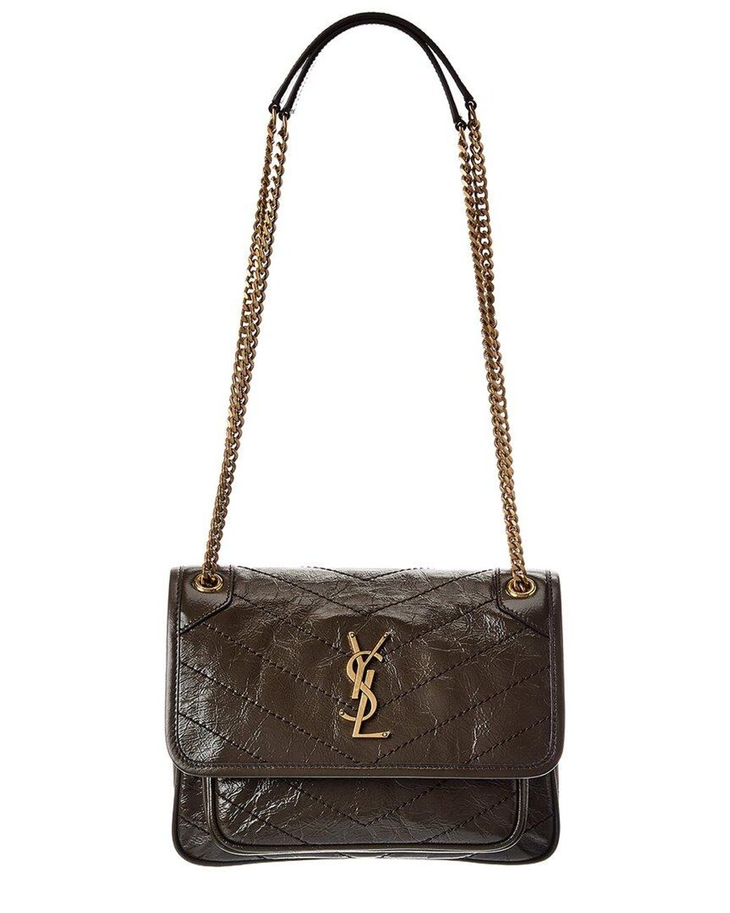 Saint Laurent White Niki Leather Shoulder Bag