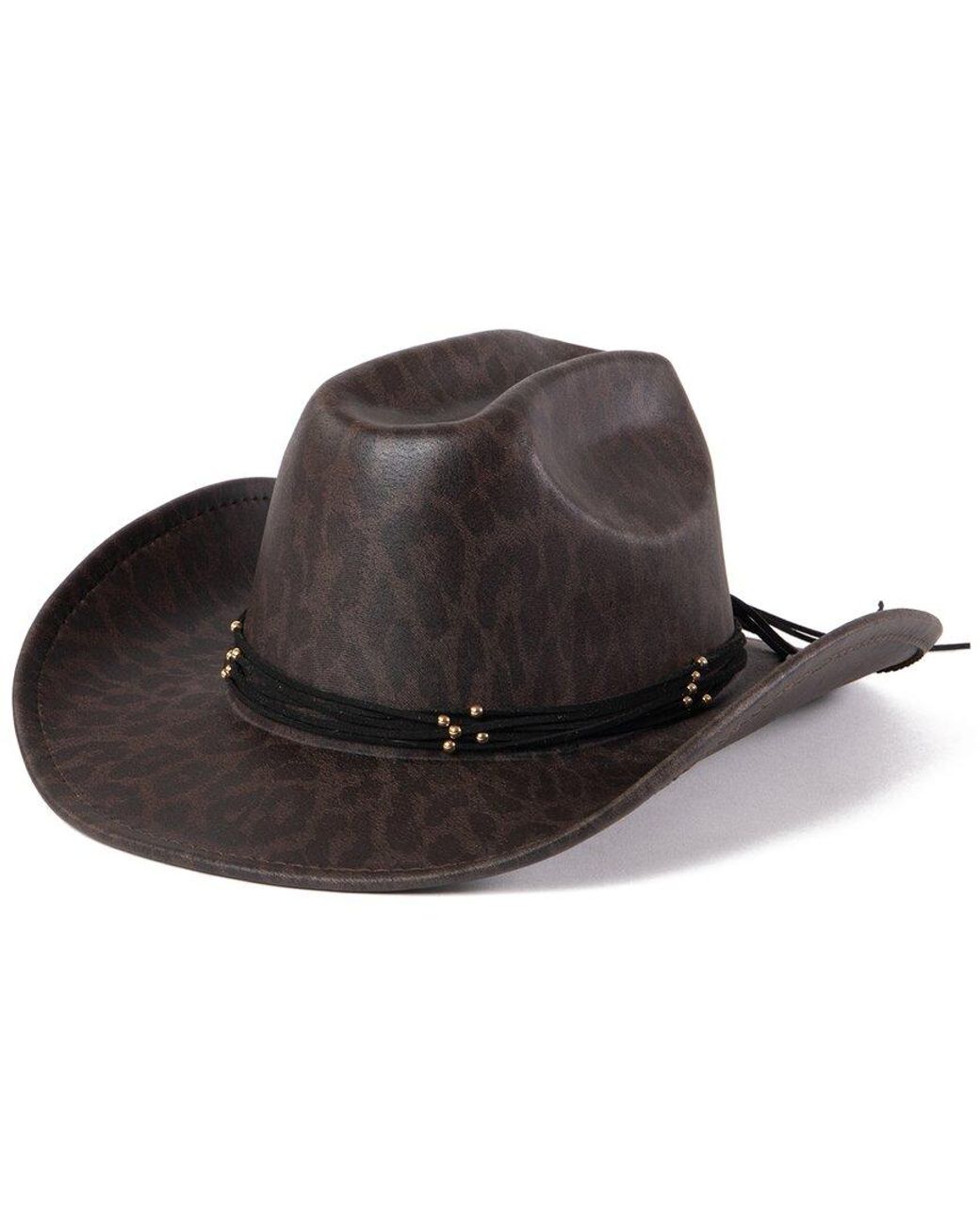San Diego Hat Brown Leopard Printed Cowboy Hat