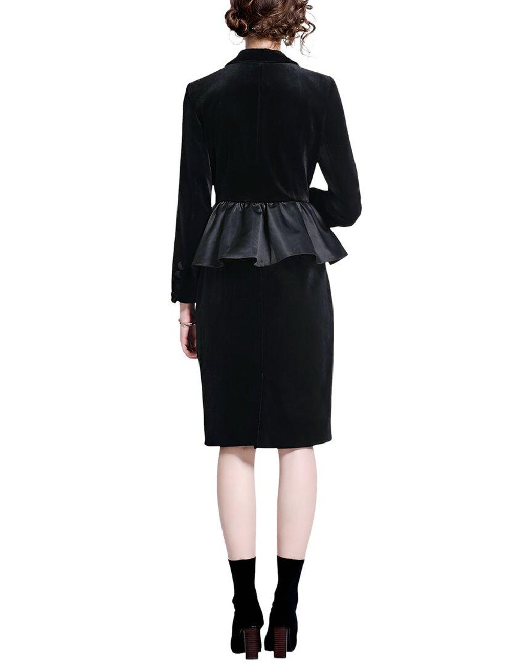 DZA Black 2Pc Blazer & Skirt Set