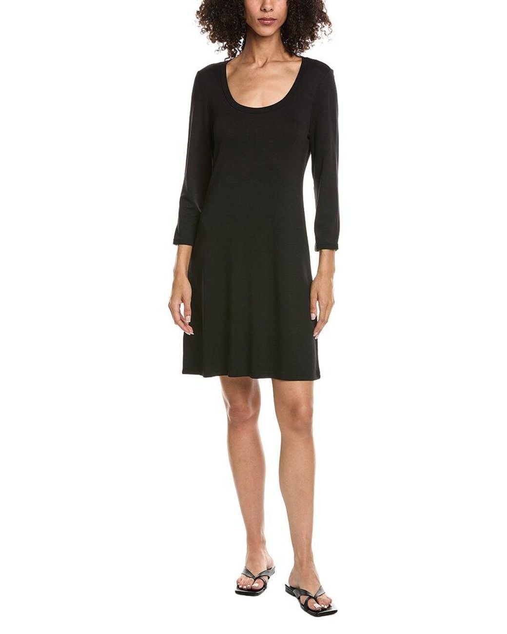 Tommy Bahama Black Darcy 3/4 Sleeve Short Dress