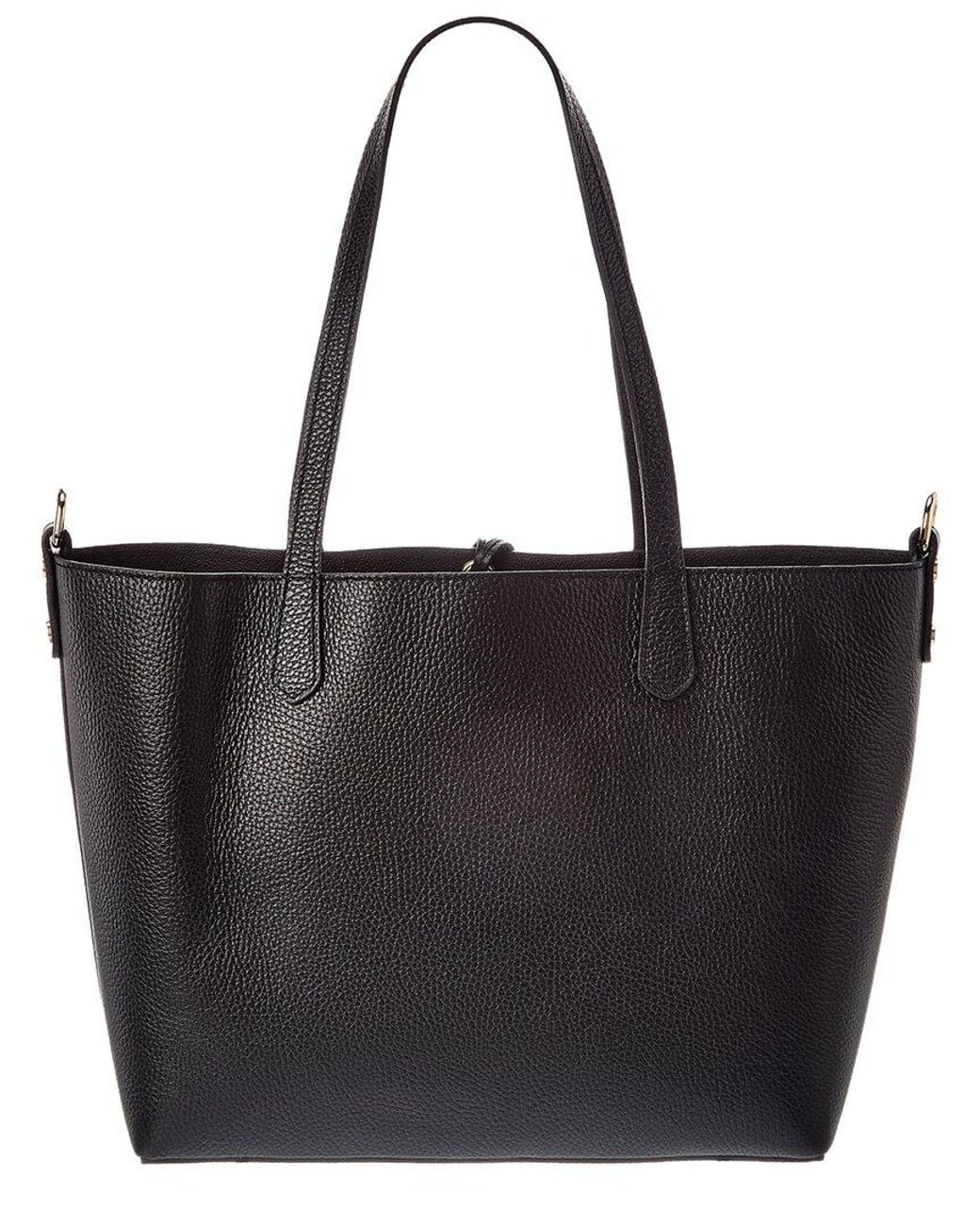 Italian Leather Black Romy Leather Top Handle Bag