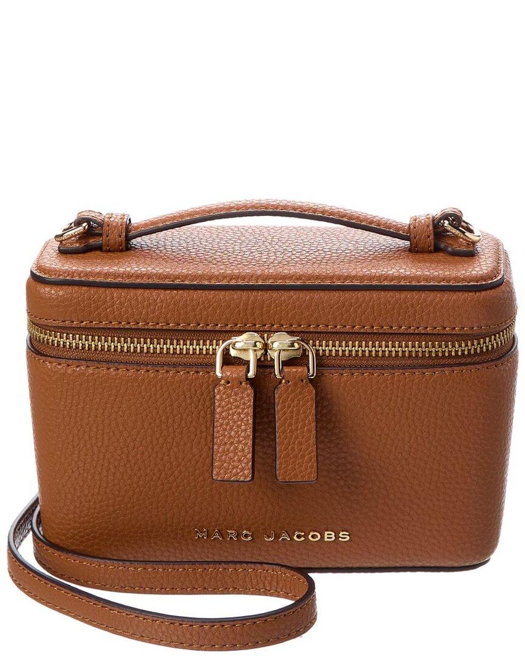 Marc Jacobs Brown Groove Leather Vanity Crossbody