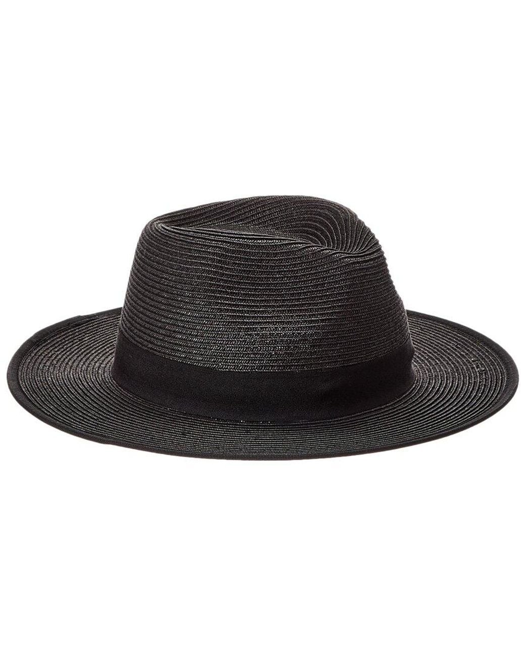 Bruno Magli Black Packable Fedora