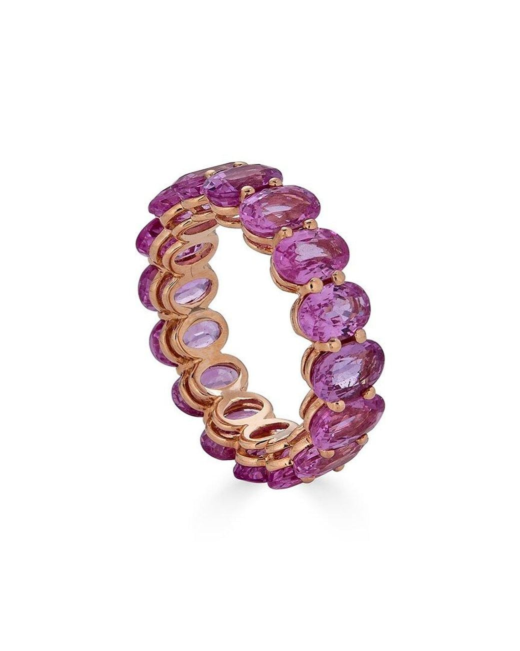 Diana M Pink Fine Jewelry 18K Rose 10.30 Ct. Tw. Ruby Eternity Ring