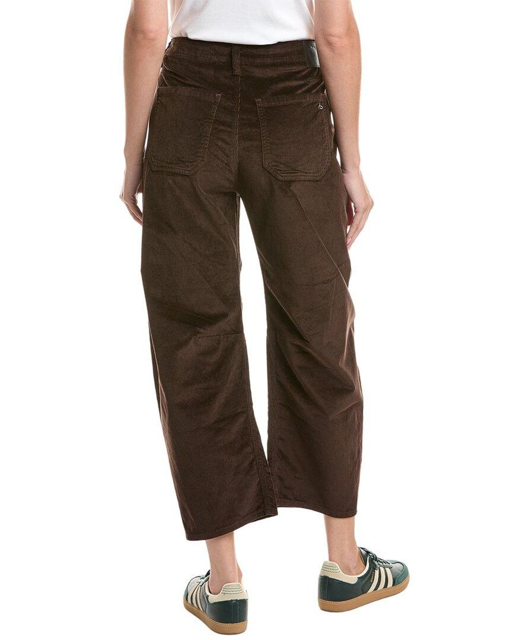 Rag & Bone Brown Charlie Ankle Dark Barrel Jean