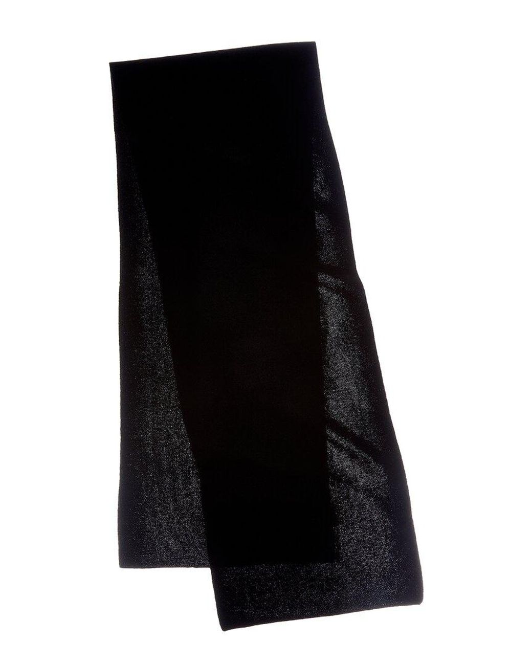 Sofiacashmere Black Sofiacashmere Full Needle Rib Wool & Cashmere-Blend Scarf