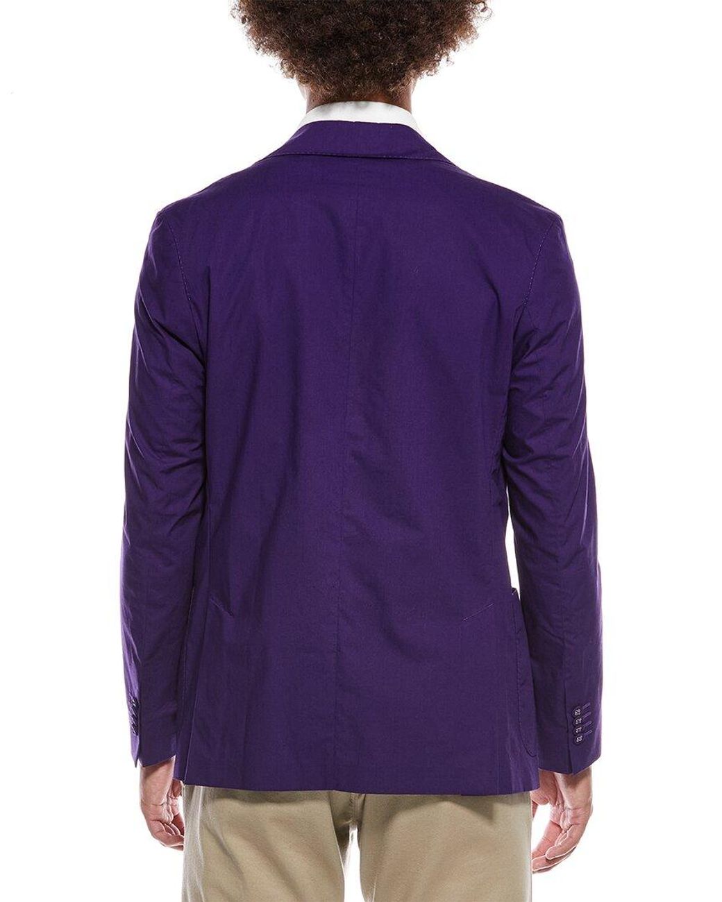 Officine Generale Blue Officine Generale Arthus Poplin Jacket for men