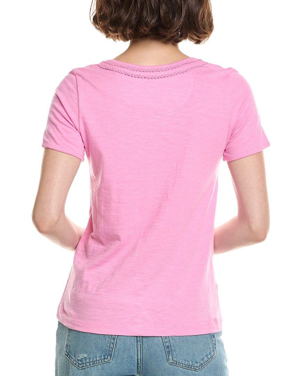 Tommy Bahama Pink Scallop Trim Lux T-Shirt