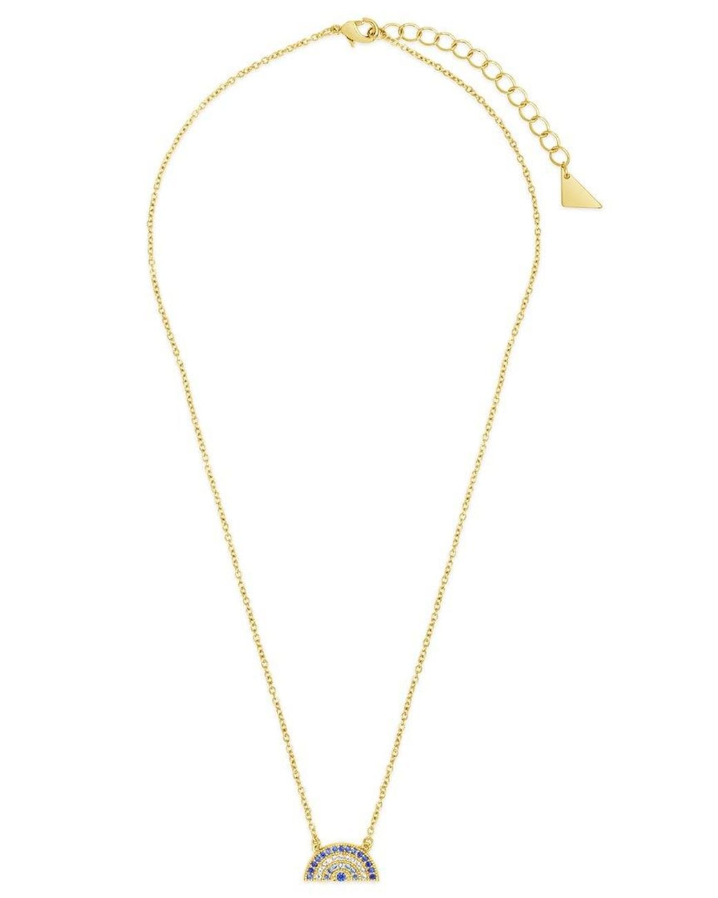 Sterling Forever Metallic 14k Plated Cz Pendant Necklace
