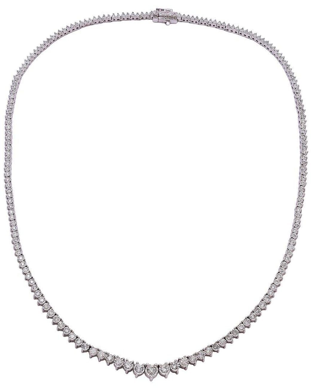 Lab Grown Diamonds Metallic 14K 3.00 Ct. Tw. Lab-Grown Diamond Necklace