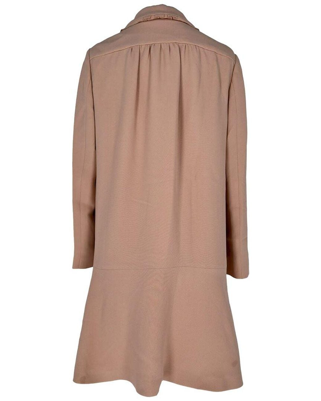 Miu Miu Brown Button-Down Peacoat, Size Eu (Authentic Pre-Loved)