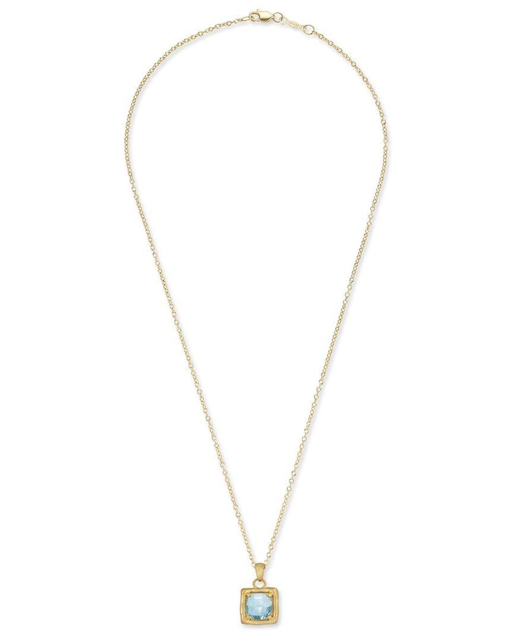 Reiss Metallic 14K 2.50 Ct. Tw. Topaz Necklace