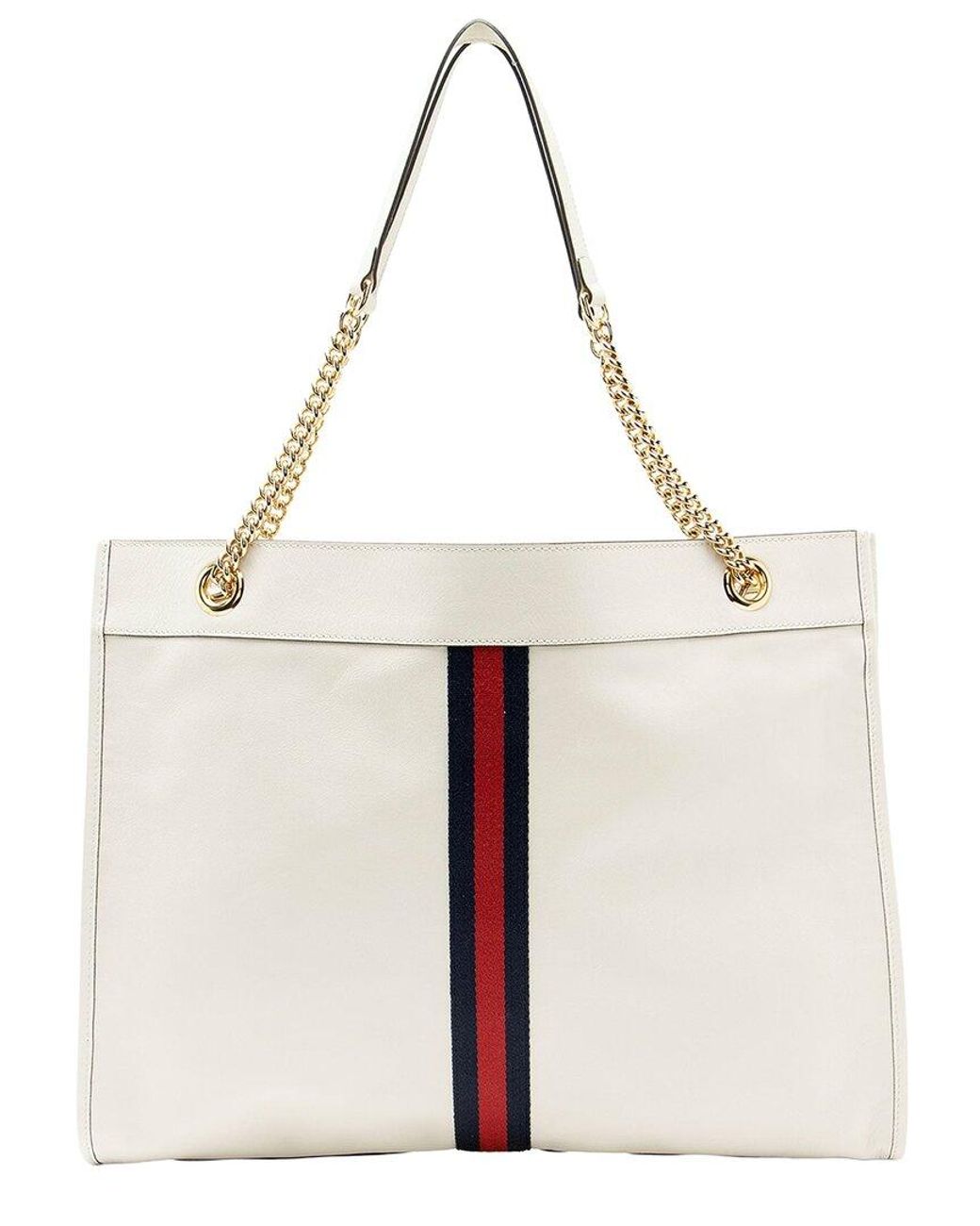 Gucci White Leather Rajah Large Tote (authentic Pre-loved)