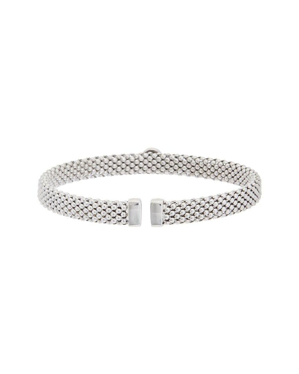Meshmerise White Mesh 0.10 Ct. Tw. Diamond Bangle Bracelet
