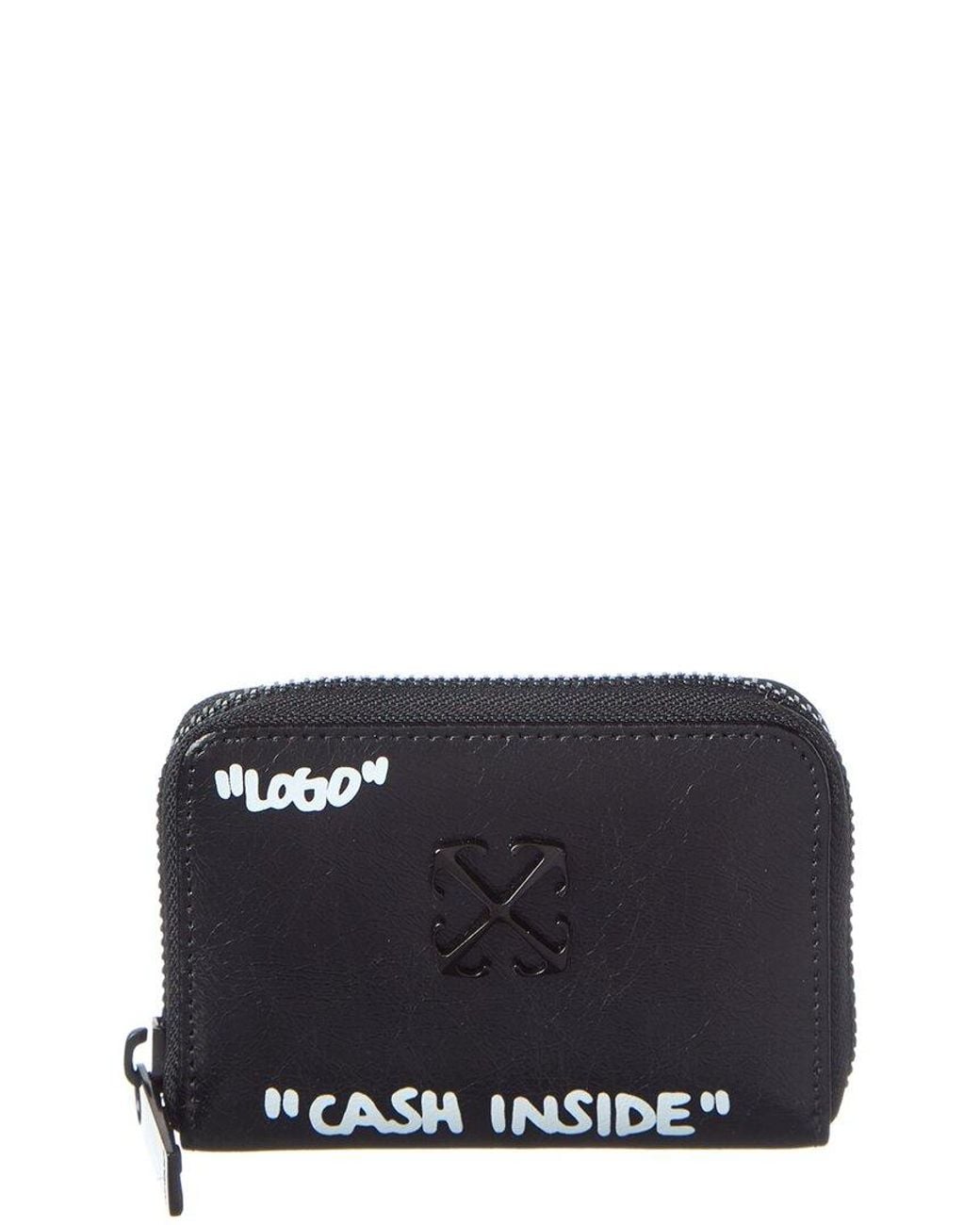 Off-White c/o Virgil Abloh Black Small Leather Coin Purse