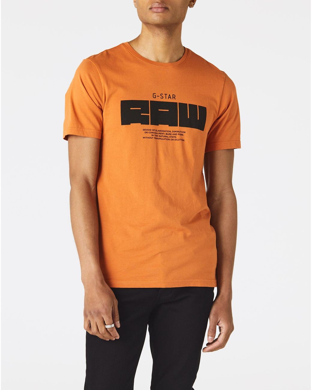 G-Star RAW Raw. Slim T-shirt in Orange 