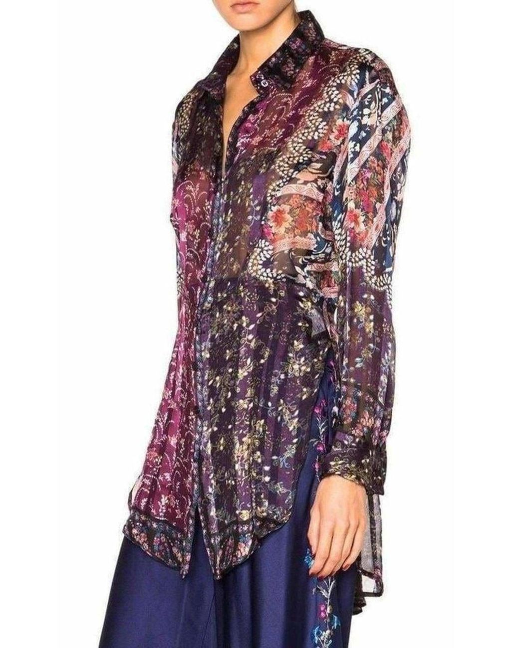 Etro Multicolor Alina Silk Shirt