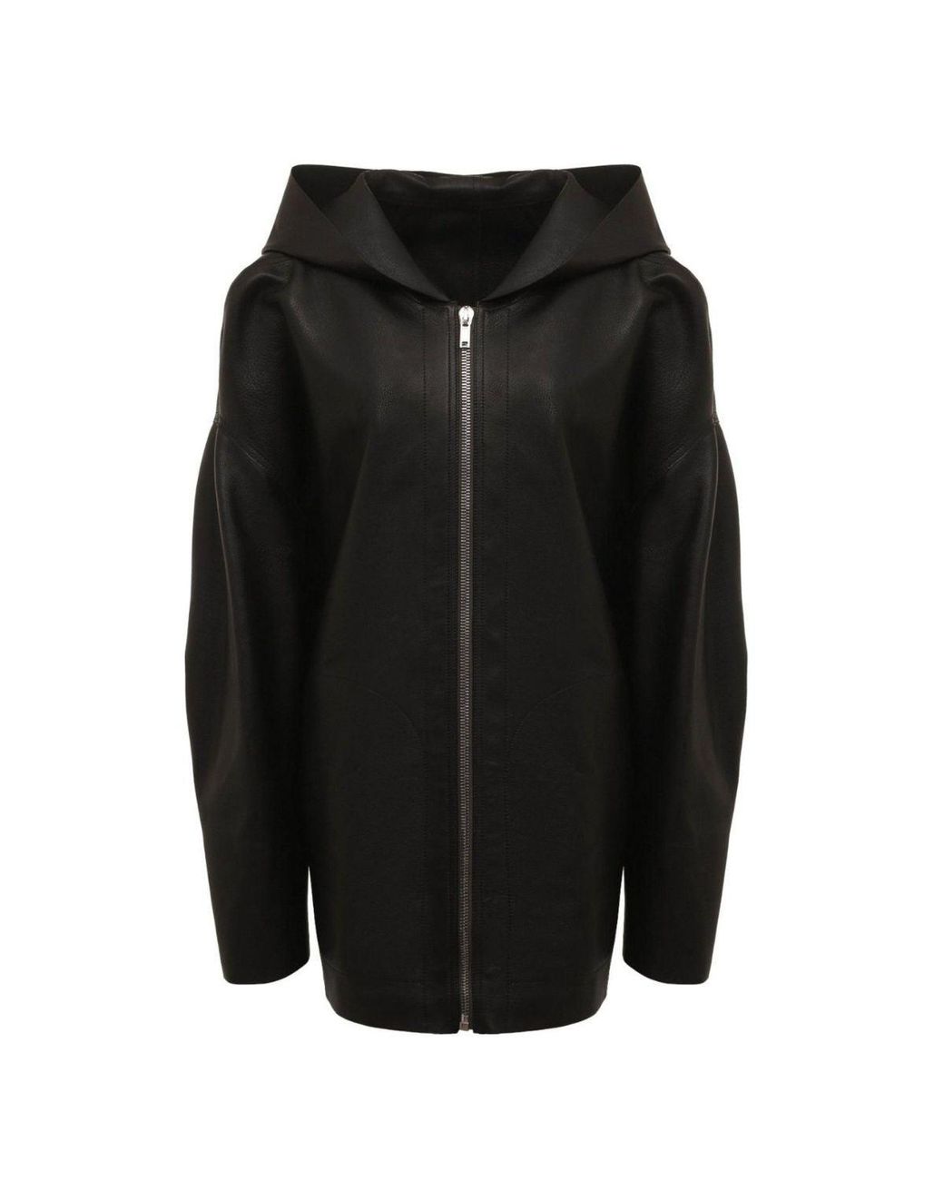 Rick Owens Black Peter Leather Jacket