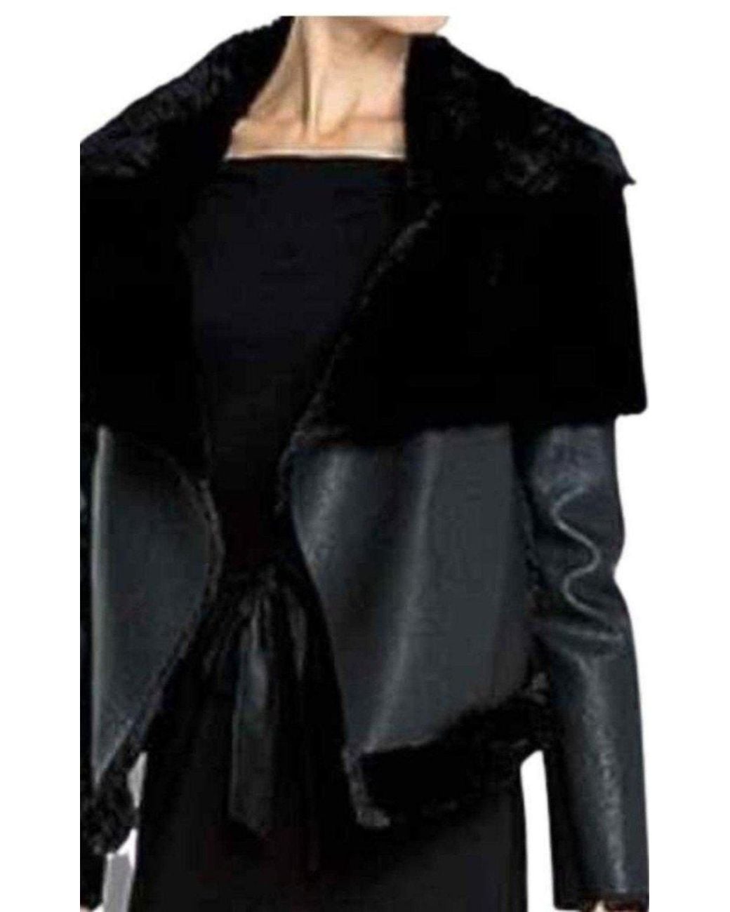 BCBGMAXAZRIA Black Faux Leather Jacket