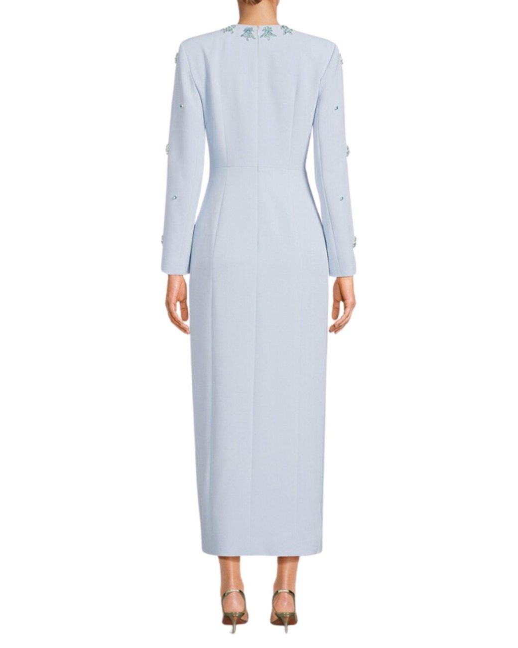 Huishan Zhang Blue Aurore Crystal-embellished Midi Dress
