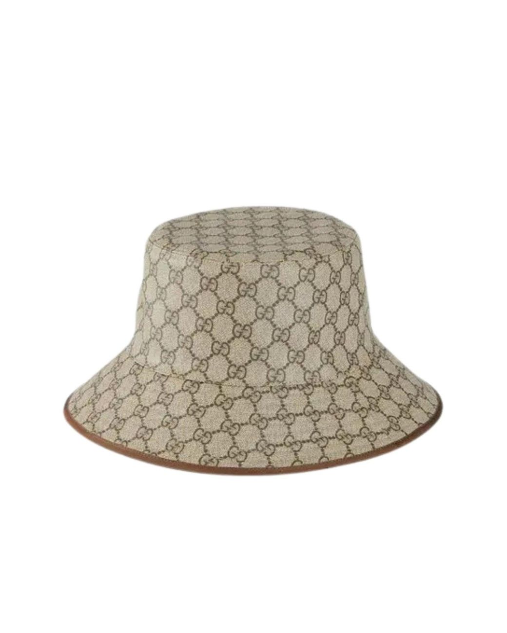 Gucci Brown GG Supreme Tender Bucket Hat