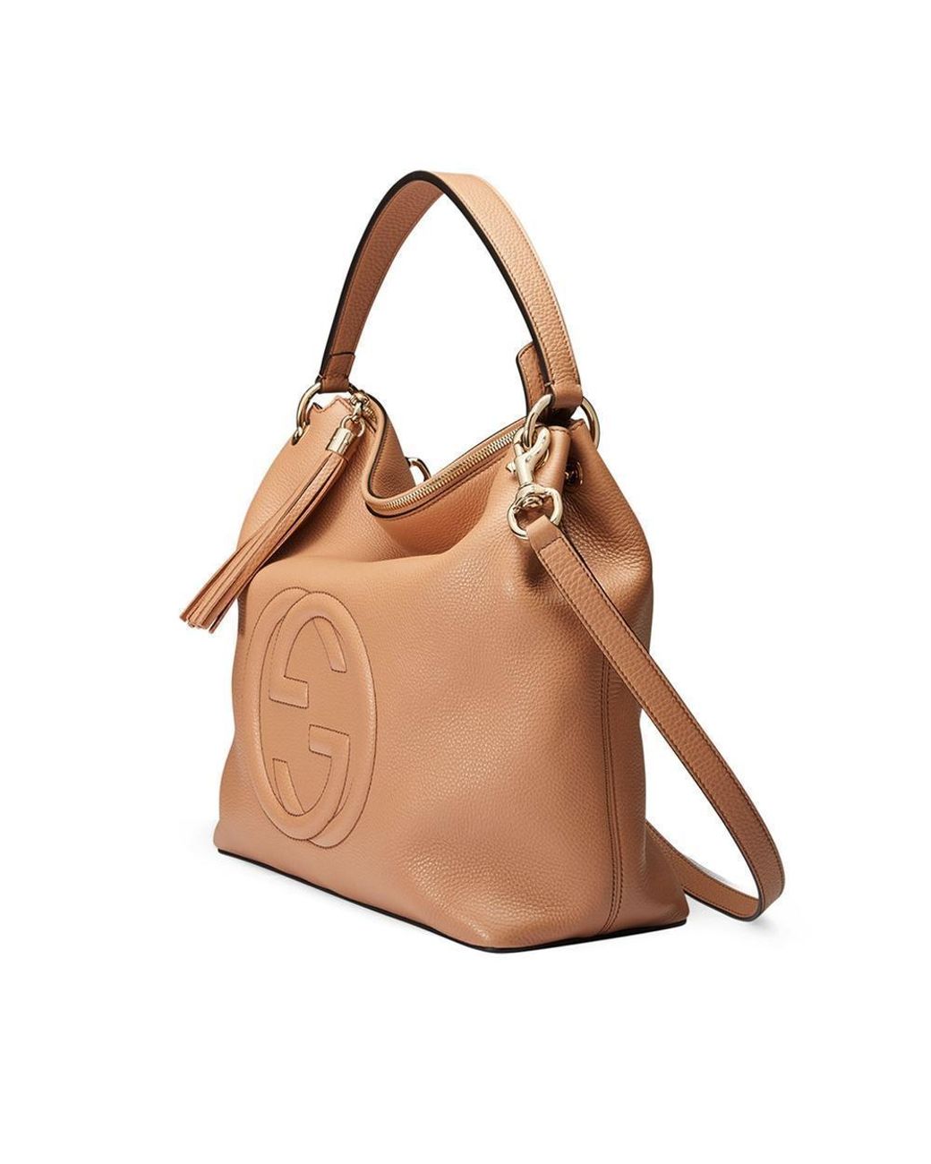 Gucci Soho Large Leather Cellarius Bag, Camelia in Brown | Lyst