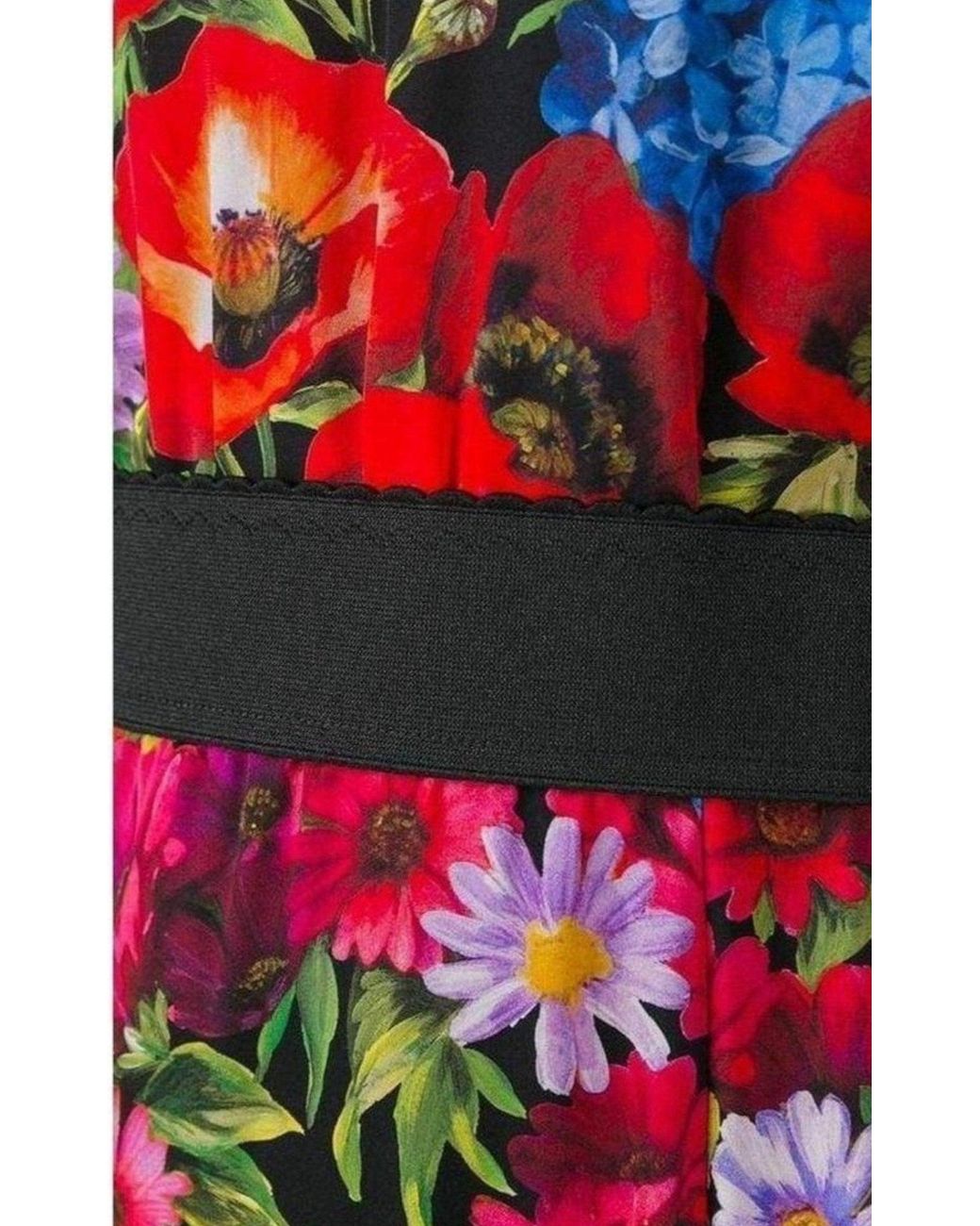 Dolce & Gabbana Red Floral Print Silk Dress