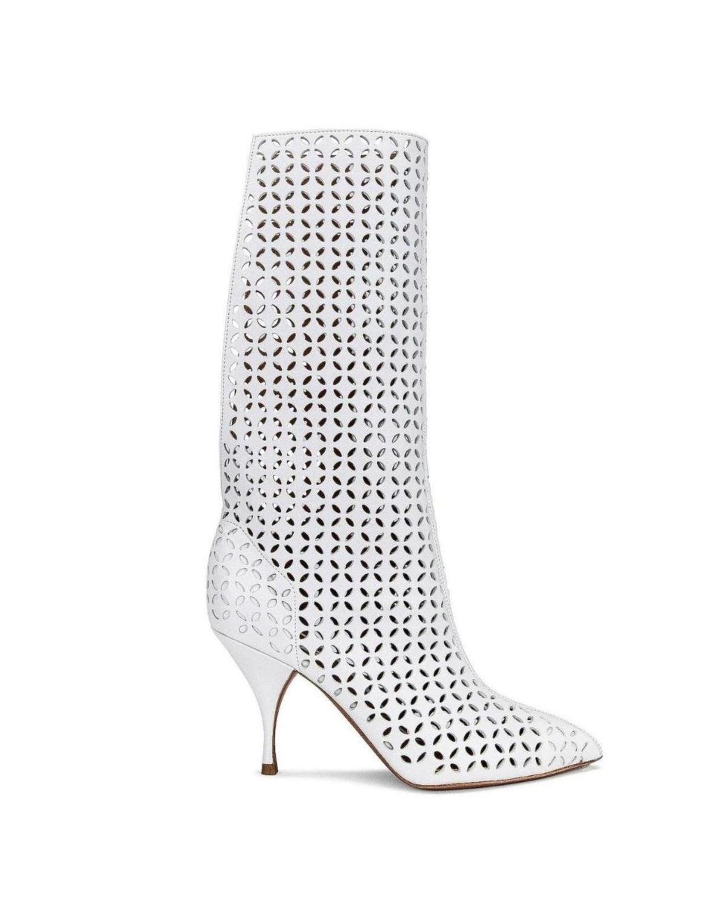 Alaïa Multicolor Petal Perforated Knee Boots