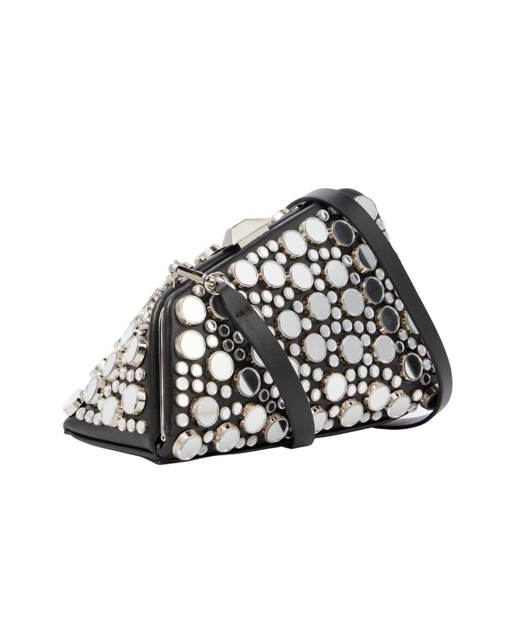The Attico Black Midnight Workmanship Mirror Clutch