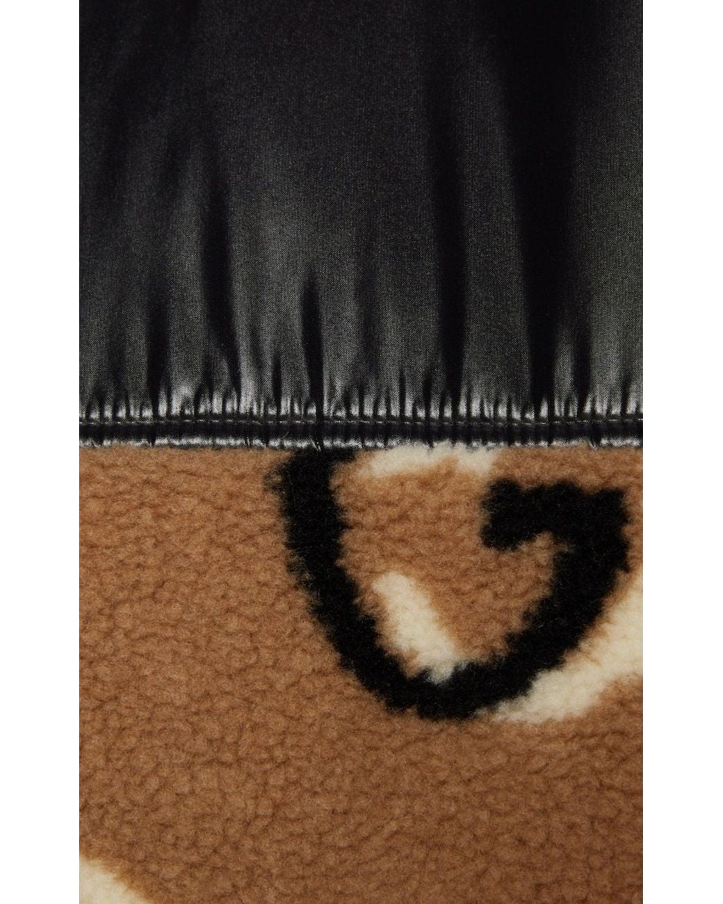 Gucci Brown GG Wool Fleece Jacquard Zip Jacket