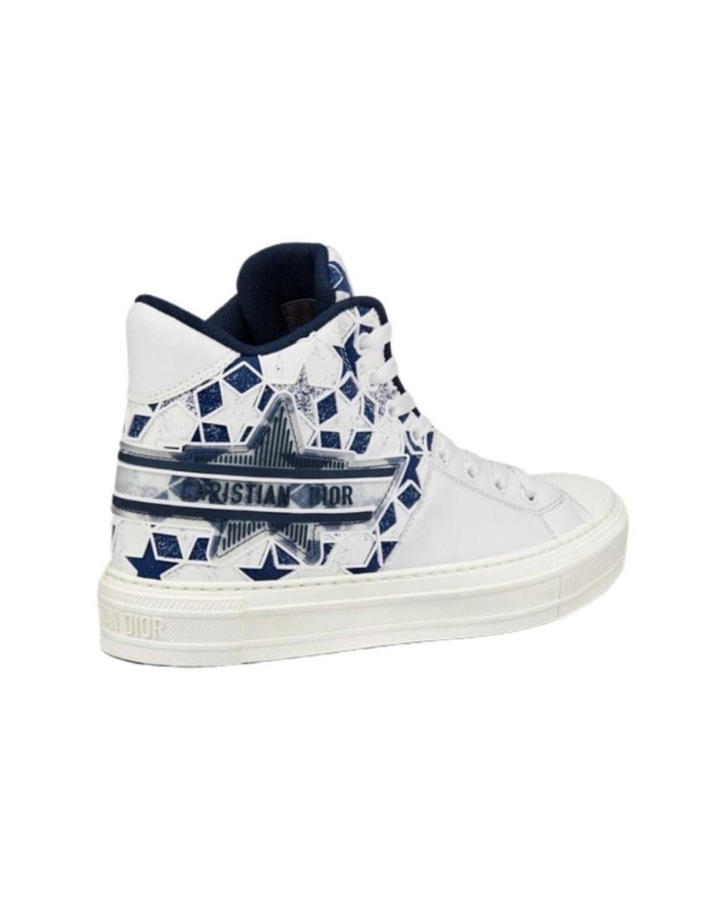 Dior Blue Walk'n' Star High Top Sneakers