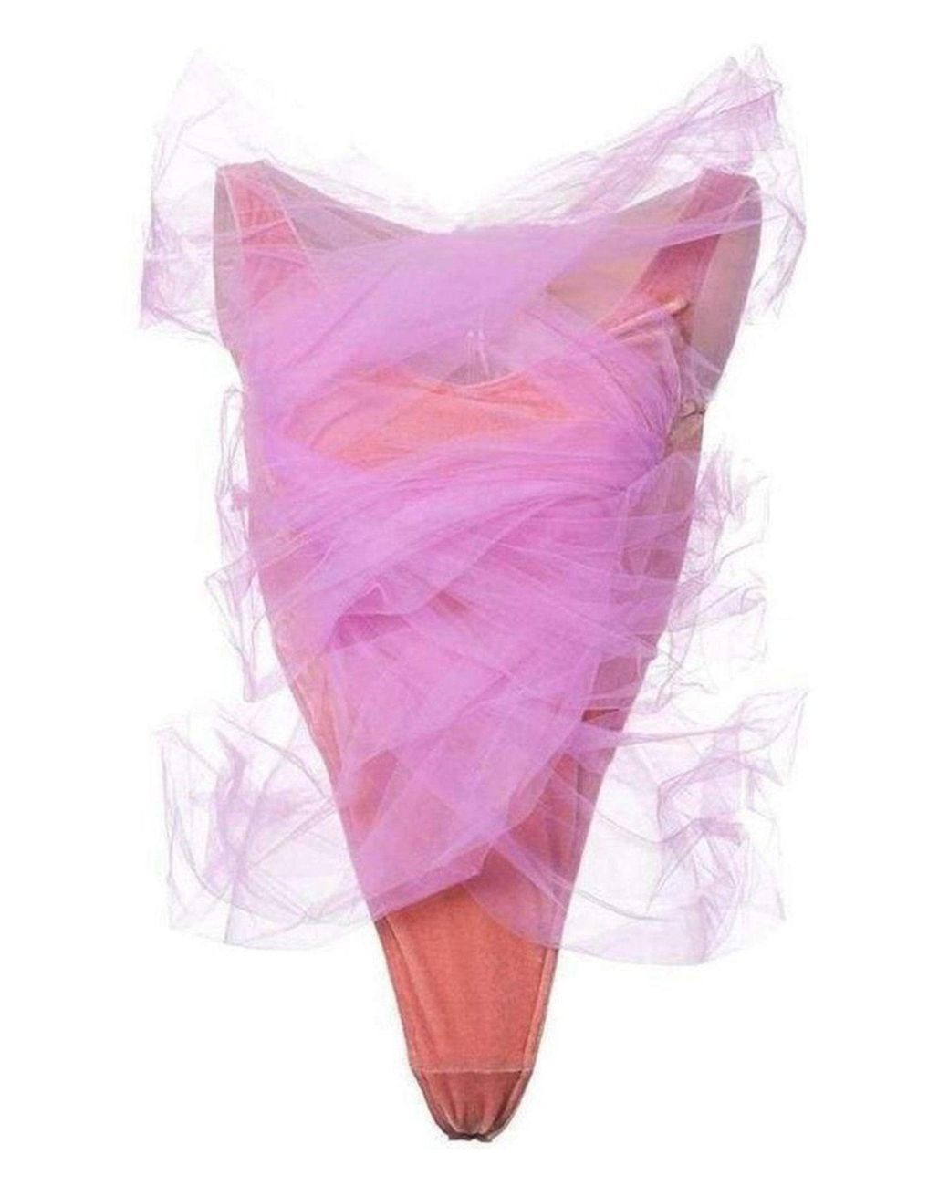 Y. Project Y / Project Pink Tulle Layer Second Skin Bodysuit