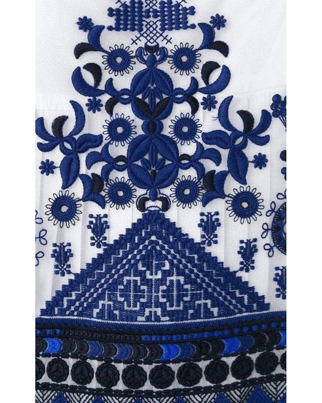 Sacai Blue Lace Organza Top L