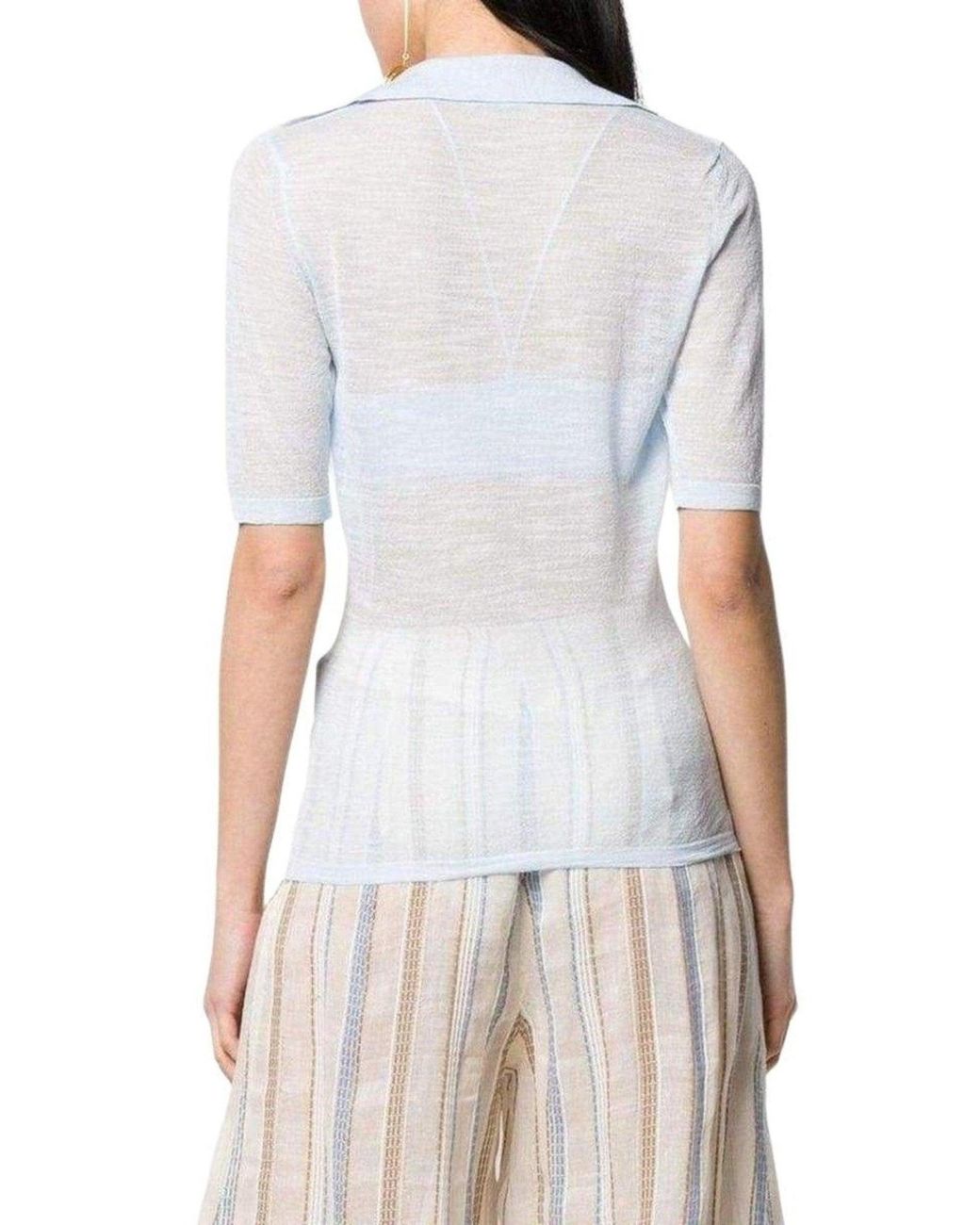 Jacquemus Blue Layered Bandeau Top