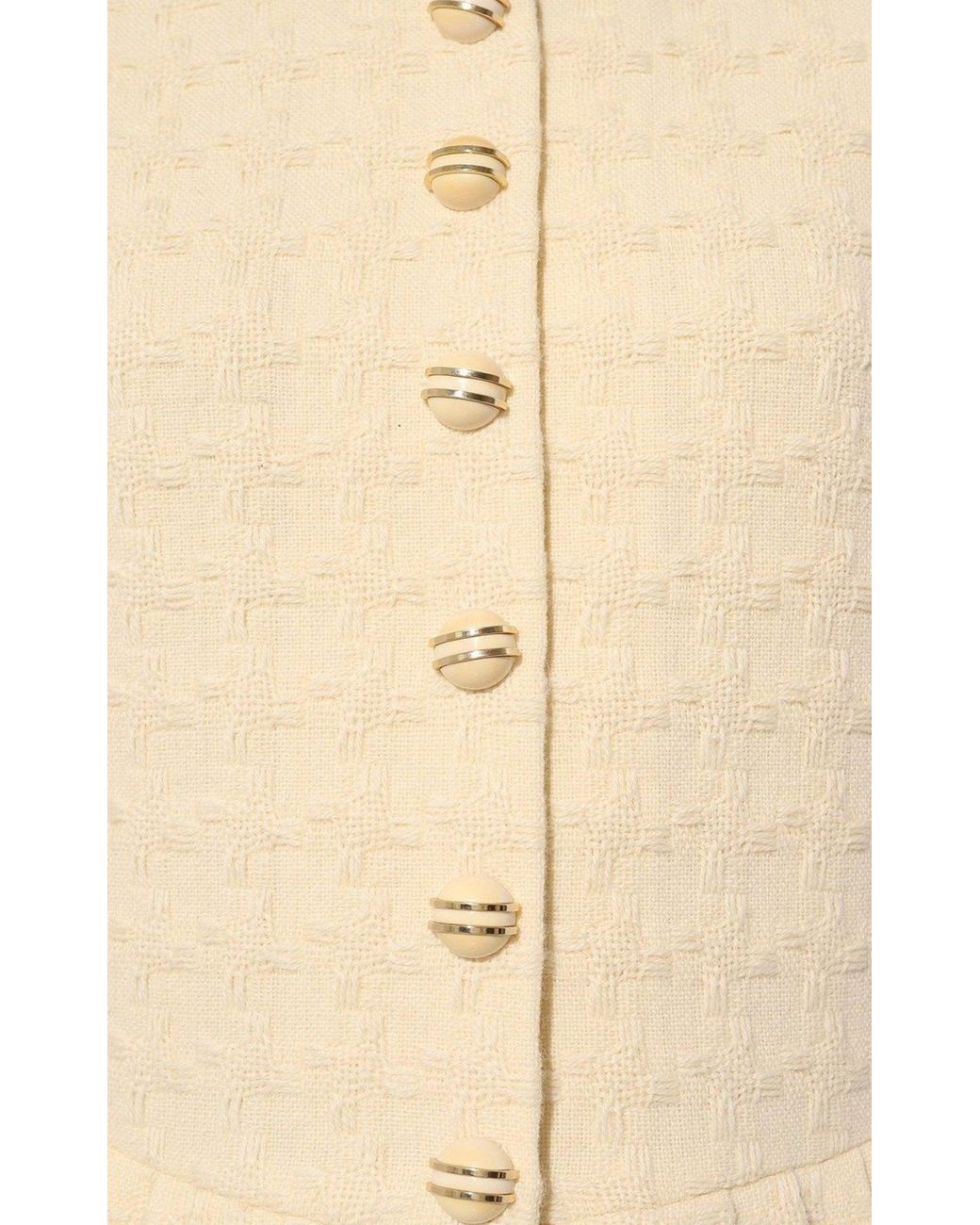 Gucci Natural Vinyl-sleeve Flared Mini Dress